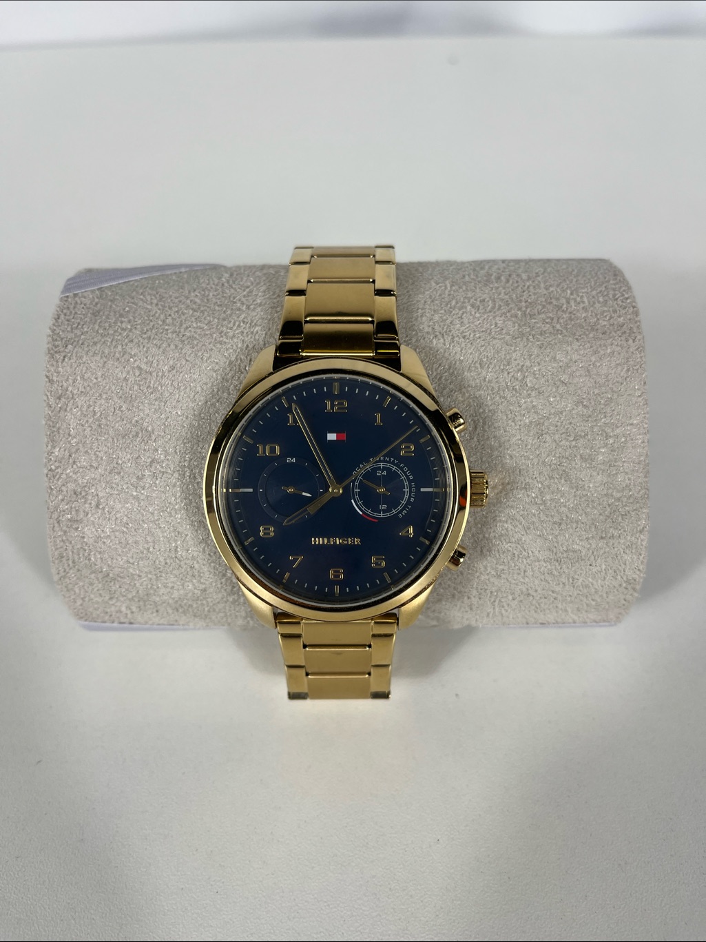 Tommy Hilfiger Gold And Navy Stainless Bracelet Watch